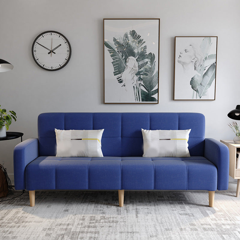 29.92" High Linen Sofa Stain Convertible Sofa with Biscuit Back