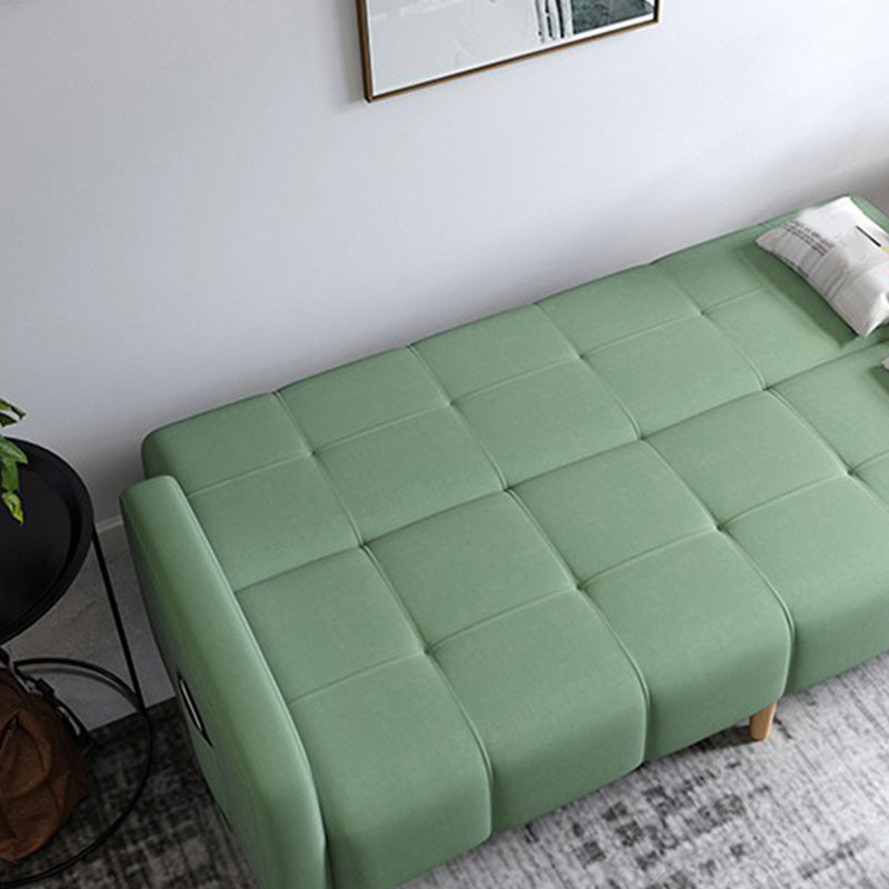 29.92" High Linen Sofa Stain Convertible Sofa with Biscuit Back