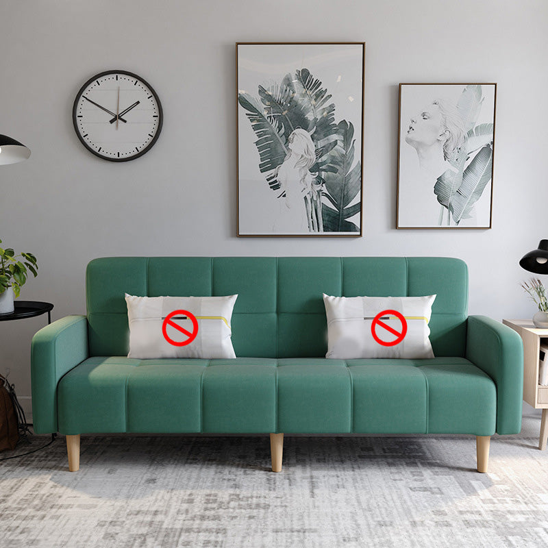 29.92" High Linen Sofa Stain Convertible Sofa with Biscuit Back