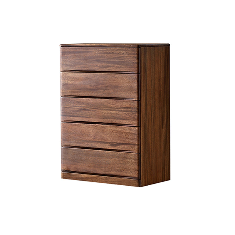 Mid-Century Modern Accent Chest with 5 Drawers Rectangle Chest