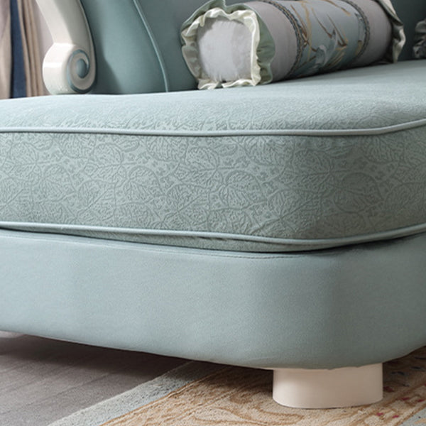 74" Wide French Country Sectional Sofa Leather Sleeper Sectional