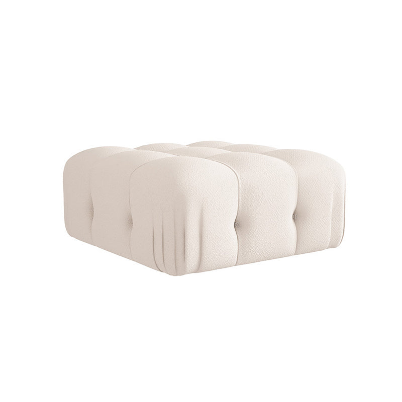 35" Wide Scandinavian Sectional Sofa White Fabric Sleeper Sectional