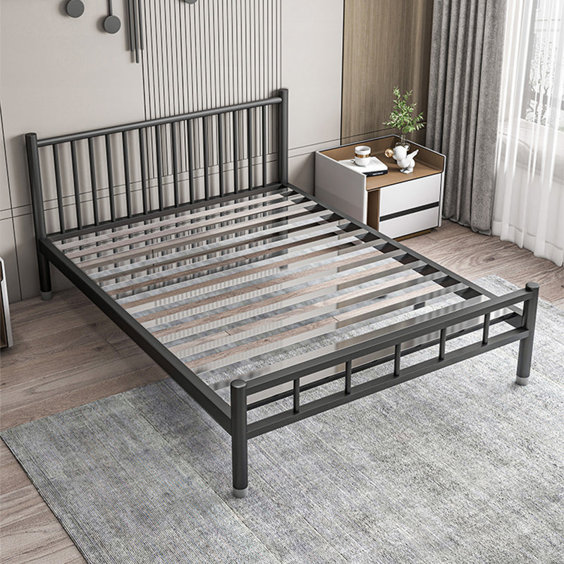 Metal Contemporary Standard Bed with Metal Legs Bed Frame with Headboard