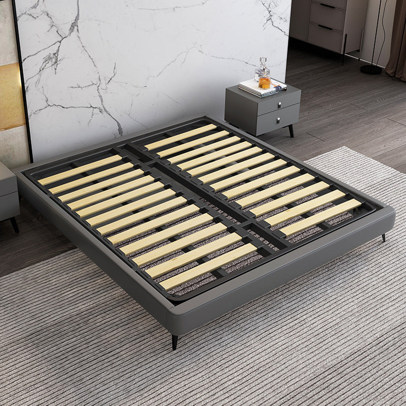 Modern Bed Frame Mattress Included Standard Bed with Custom Gold Legs