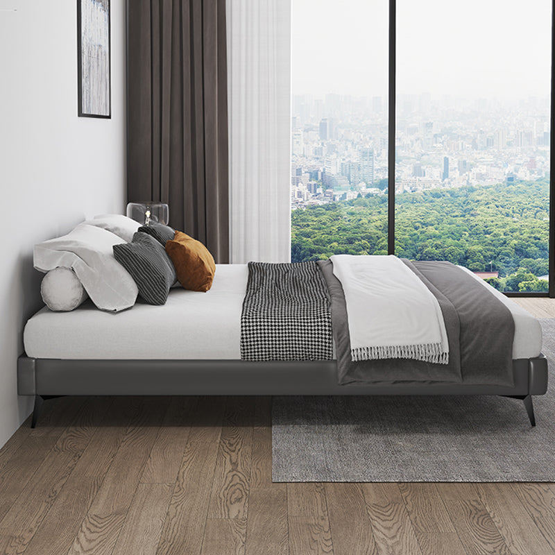 Modern Bed Frame Mattress Included Standard Bed with Custom Gold Legs