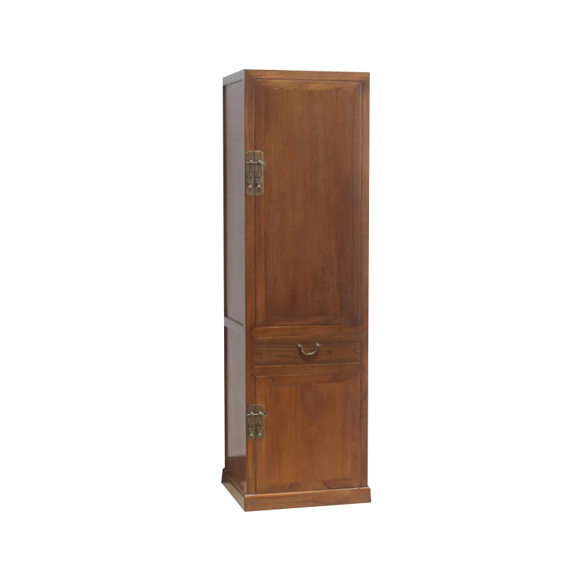 74.8" Tall 4 -drawer Accent Cabinet Solid Wood Glass Paned Chest