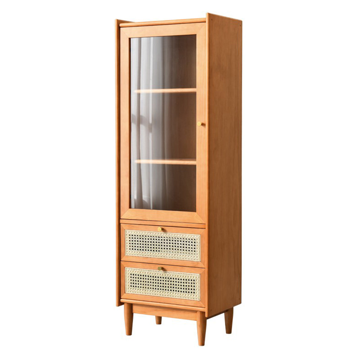 Stain Resistant Storage Cabinet Glass Paned Standard Cabinet