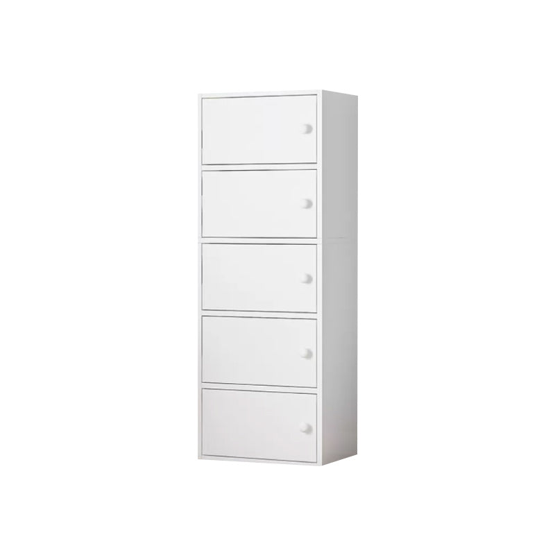 Contemporary Simple Rectangular Wood Cabinet with Doors and Drawers