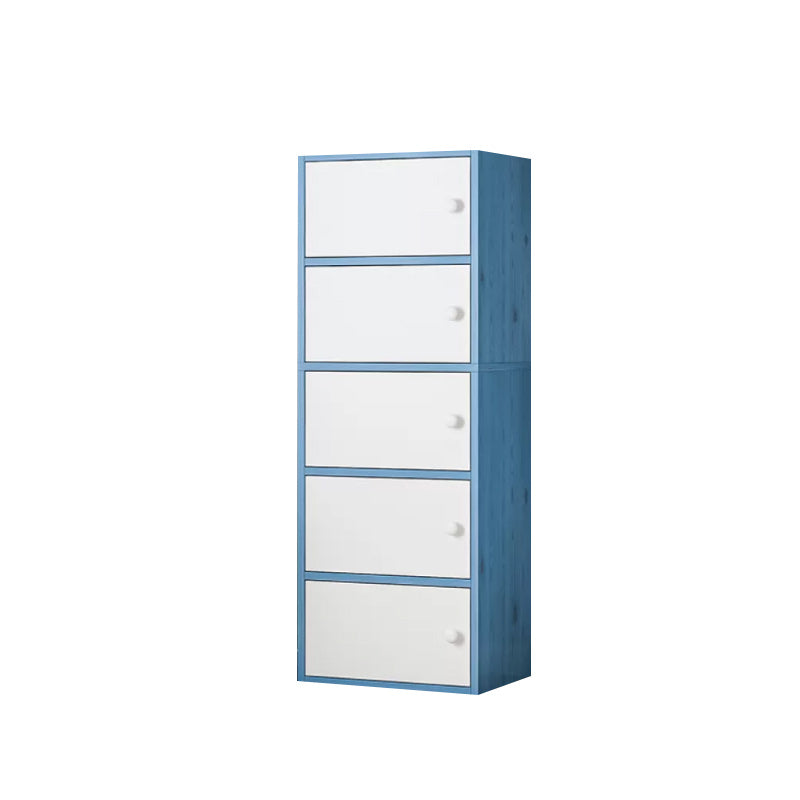 Contemporary Simple Rectangular Wood Cabinet with Doors and Drawers