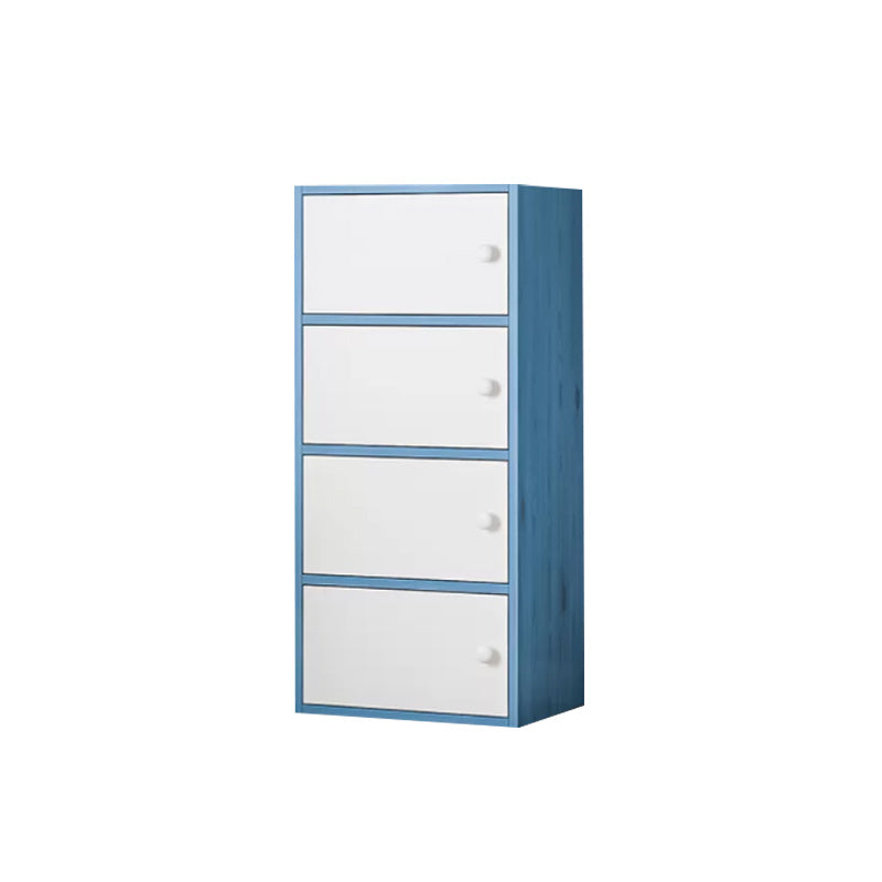 Contemporary Simple Rectangular Wood Cabinet with Doors and Drawers