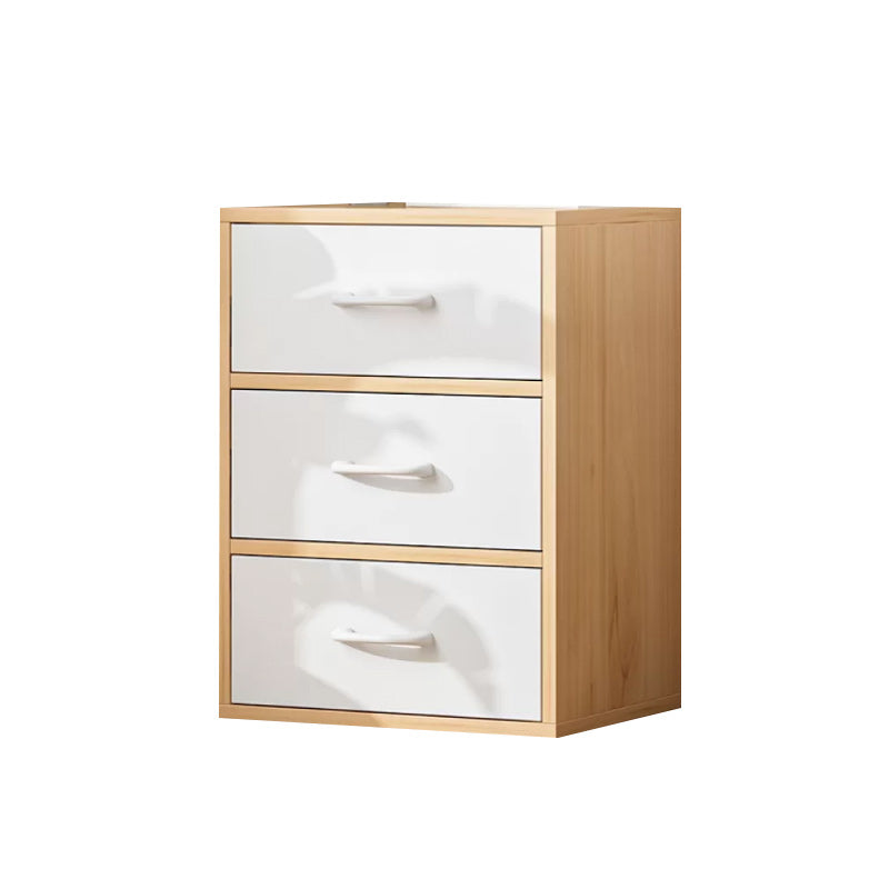 Contemporary Simple Rectangular Wood Cabinet with Doors and Drawers