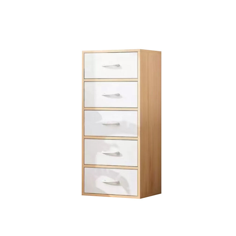 Contemporary Simple Rectangular Wood Cabinet with Doors and Drawers