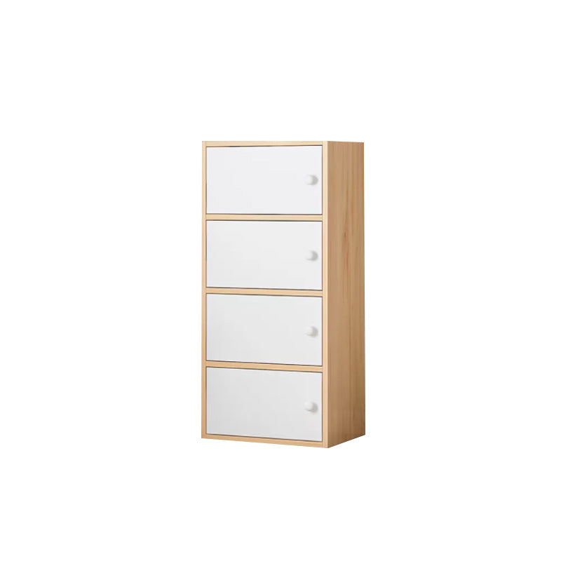 Contemporary Simple Rectangular Wood Cabinet with Doors and Drawers