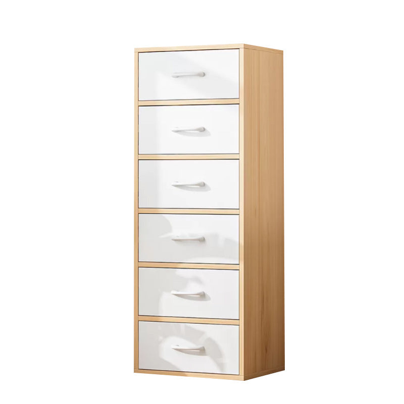 Contemporary Simple Rectangular Wood Cabinet with Doors and Drawers