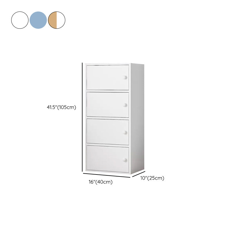 Contemporary Simple Rectangular Wood Cabinet with Doors and Drawers