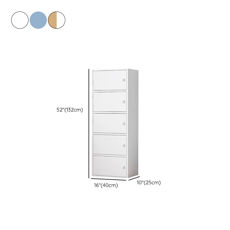 Contemporary Simple Rectangular Wood Cabinet with Doors and Drawers