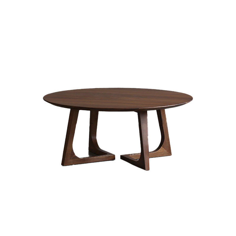 Contemporary Wooden Bunching Tables Round Medium Wood Coffee Table