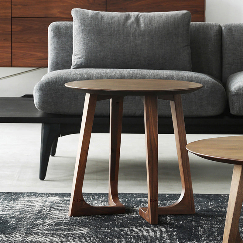 Contemporary Wooden Bunching Tables Round Medium Wood Coffee Table
