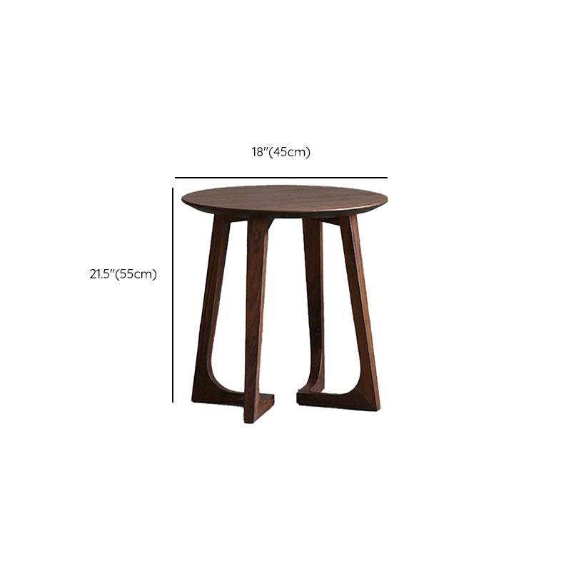 Contemporary Wooden Bunching Tables Round Medium Wood Coffee Table