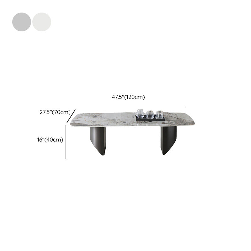 Contemporary Slate Rectangle Coffee Table Standard Single Coffee Table