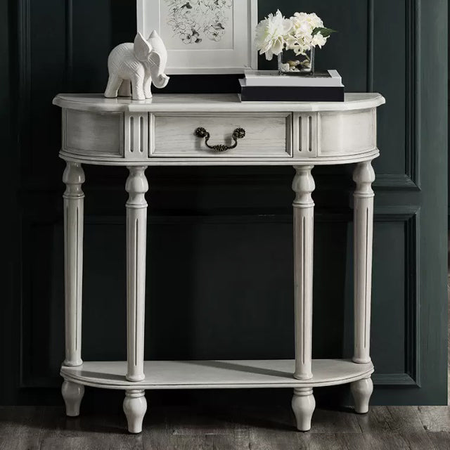 Victorian Wood Console Table Free Form Console Sofa Table for Hall