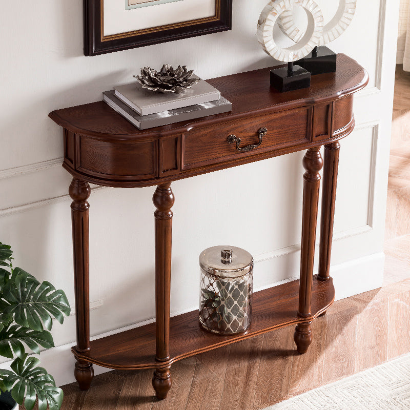Victorian Wood Console Table Free Form Console Sofa Table for Hall
