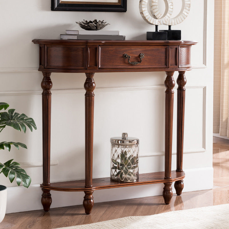 Victorian Wood Console Table Free Form Console Sofa Table for Hall