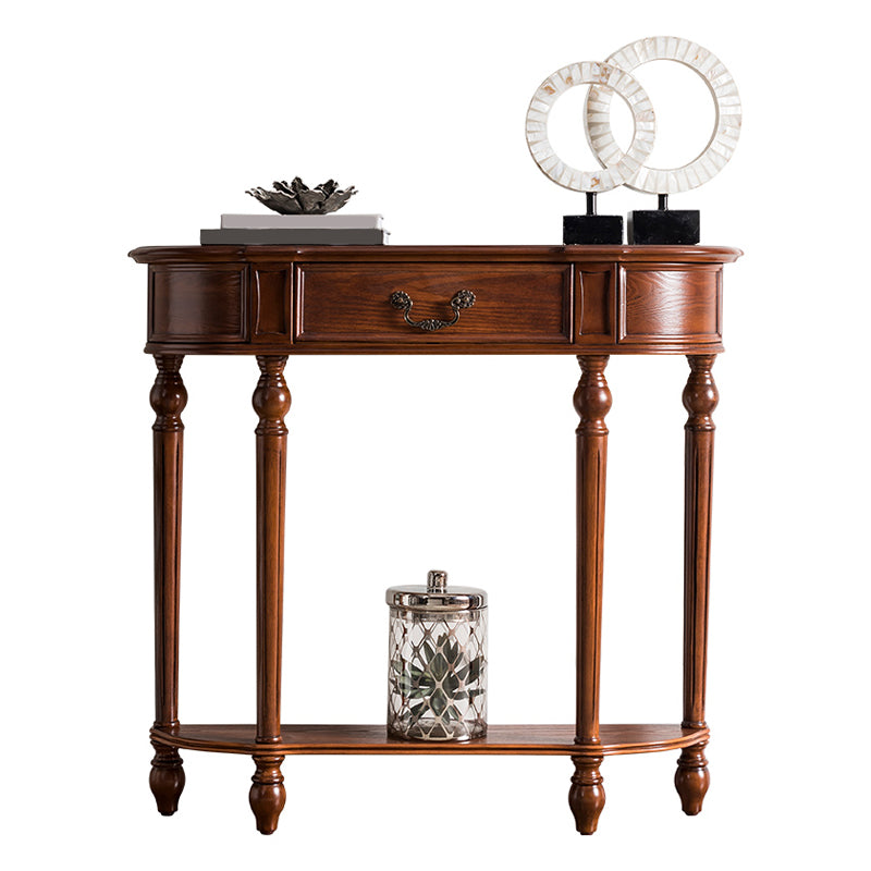 Victorian Wood Console Table Free Form Console Sofa Table for Hall