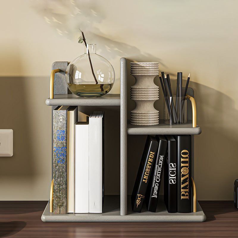 Wooden Open Back Bookshelf Standard Contemporary Bookcase with Shelves