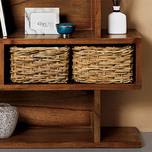 Wooden Closed Back Bookcase Standard Scandinavian Bookshelf with Shelves