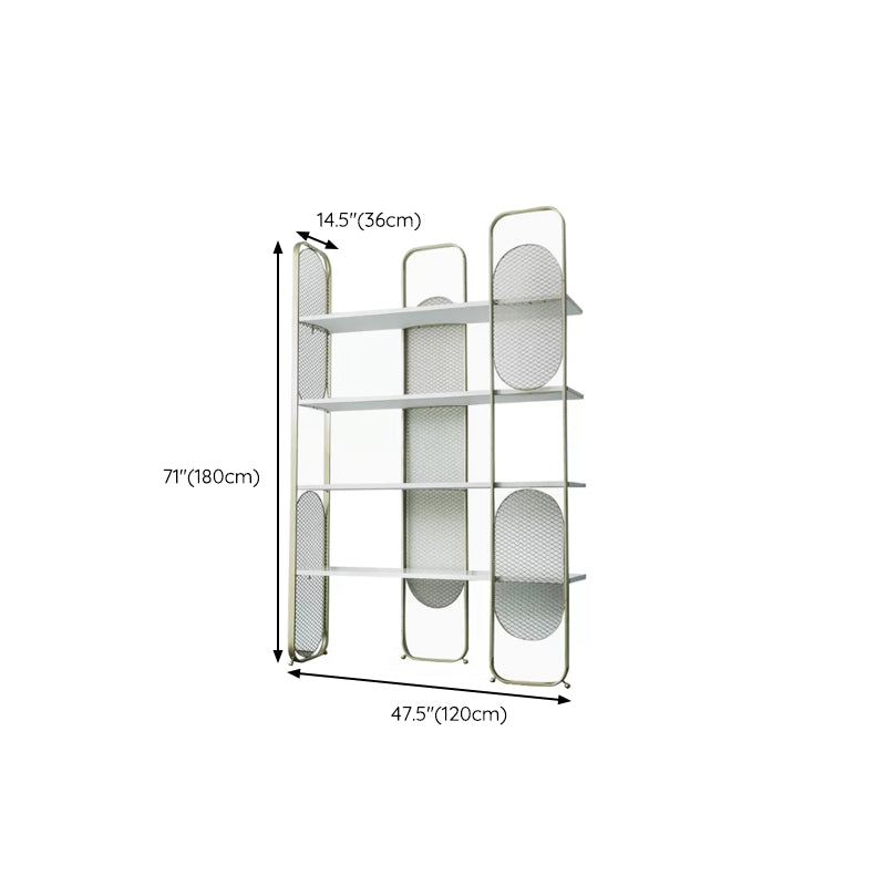 Modern Bookshelf Metal Open Shelf Bookcase with Shelves for Living Room