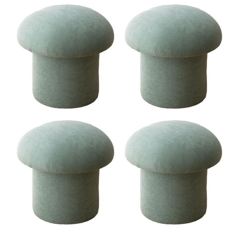 Plain Pouf Mushroom Shaped Sherpa Fade Resistant Upholstered Pouf Ottoman