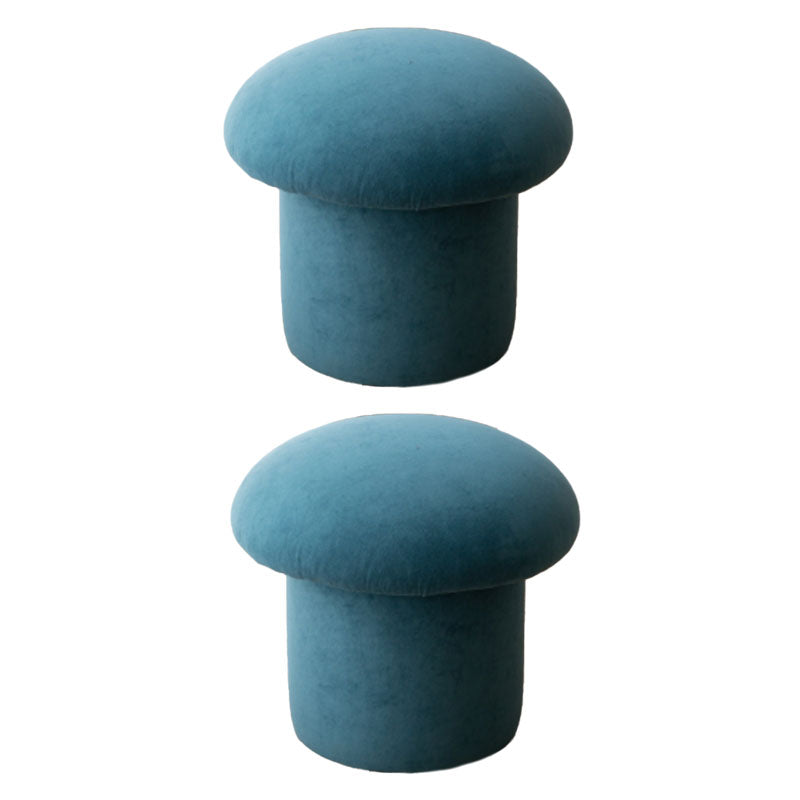 Plain Pouf Mushroom Shaped Sherpa Fade Resistant Upholstered Pouf Ottoman