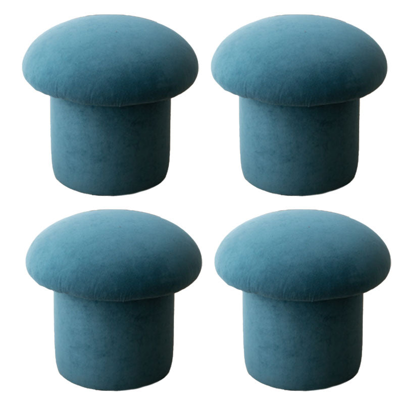 Plain Pouf Mushroom Shaped Sherpa Fade Resistant Upholstered Pouf Ottoman