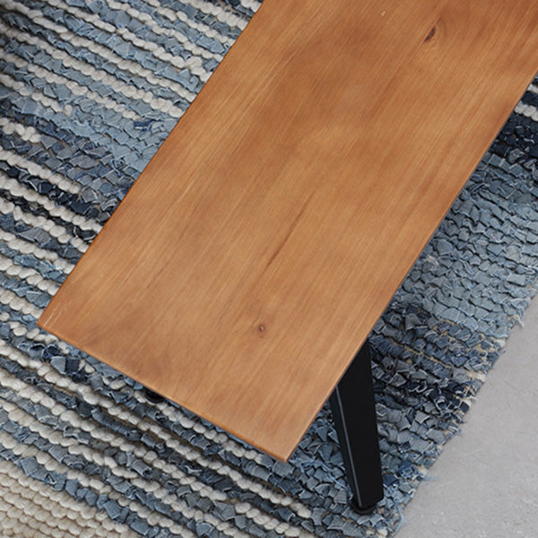 Industrial Rectangle Dining Table Wooden Table with Metal Legs for Home Use