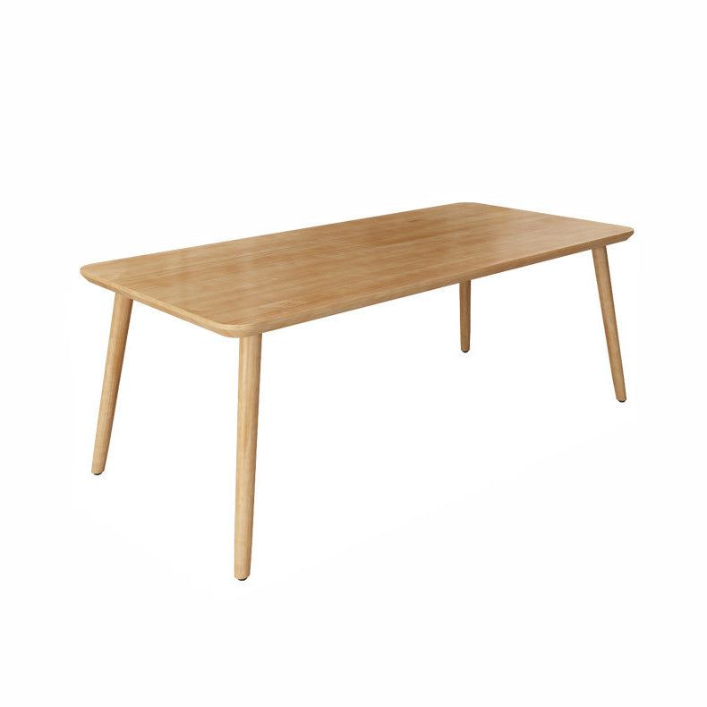 Glam Rectangle Dining Table Wooden Table with Wood Legs for Home