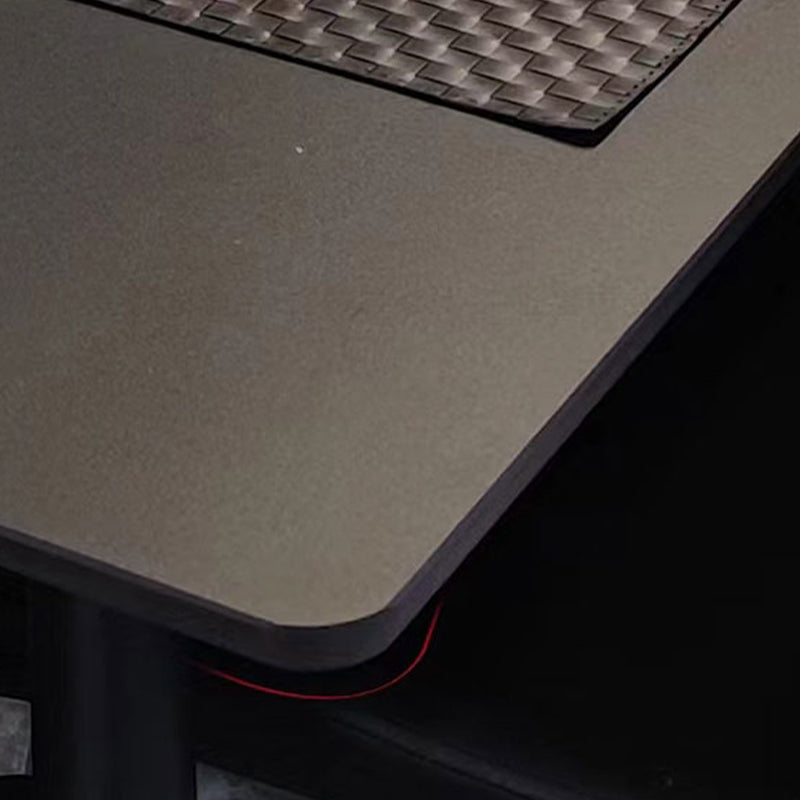 Contemporary Black Stone Dining Set 1/4/7 Pieces Rectangle Dining Table Set