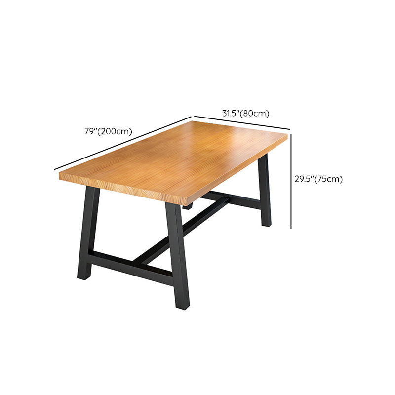 Industrial 1/4/7 Pieces Furniture Solid Wood Rectangle Dining Set in Brown