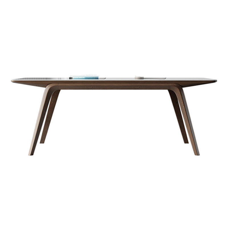 Modern Style Rectangle Table Set 1/2/3/4/5/7 Pieces Dining Set with Wood Legs