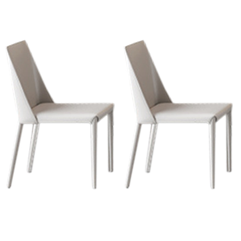 Contemporary 1/2/5 Pieces Furniture Stone Rectangle Dining Chairs Set in White