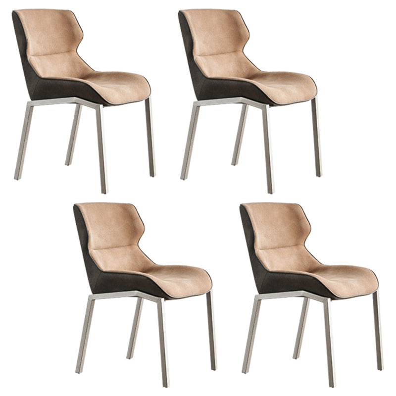 Glam Dining Set 1/4/5 Pcs Round Stone Dining Table with Armless Chairs