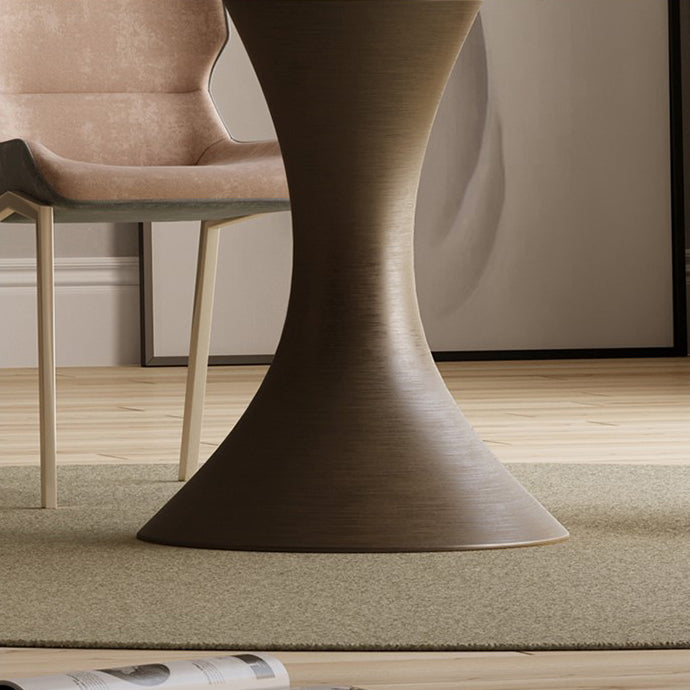 Glam Dining Set 1/4/5 Pcs Round Stone Dining Table with Armless Chairs