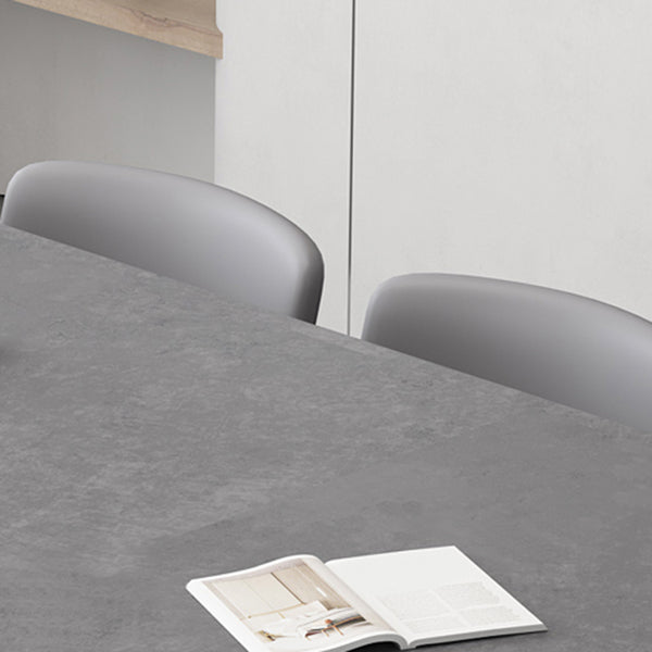 Modern 1/2/5/7 Pieces Furniture Stone Rectangle Dining Chairs Set in Gray