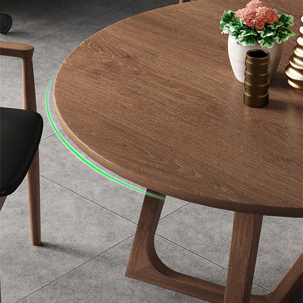 Round Dining Table Set 1/2/3/5 Pcs Solid Wood Dining Table and Chairs