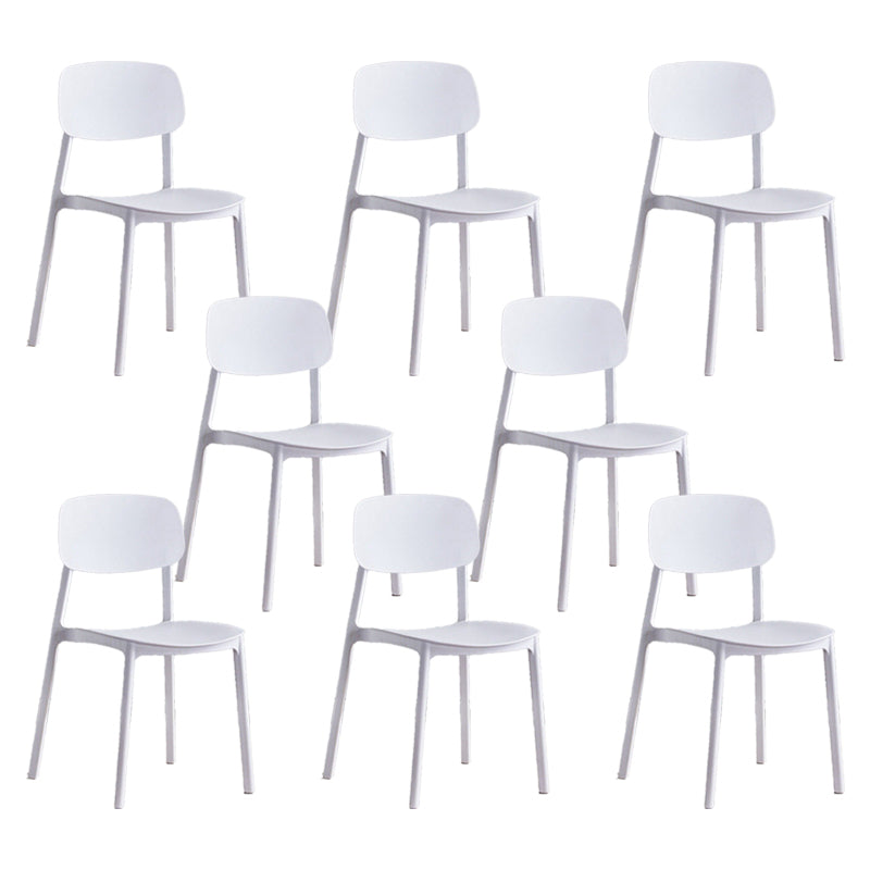 Dining Room Indoor Plastic Side Chair Stacking Open Back Chair