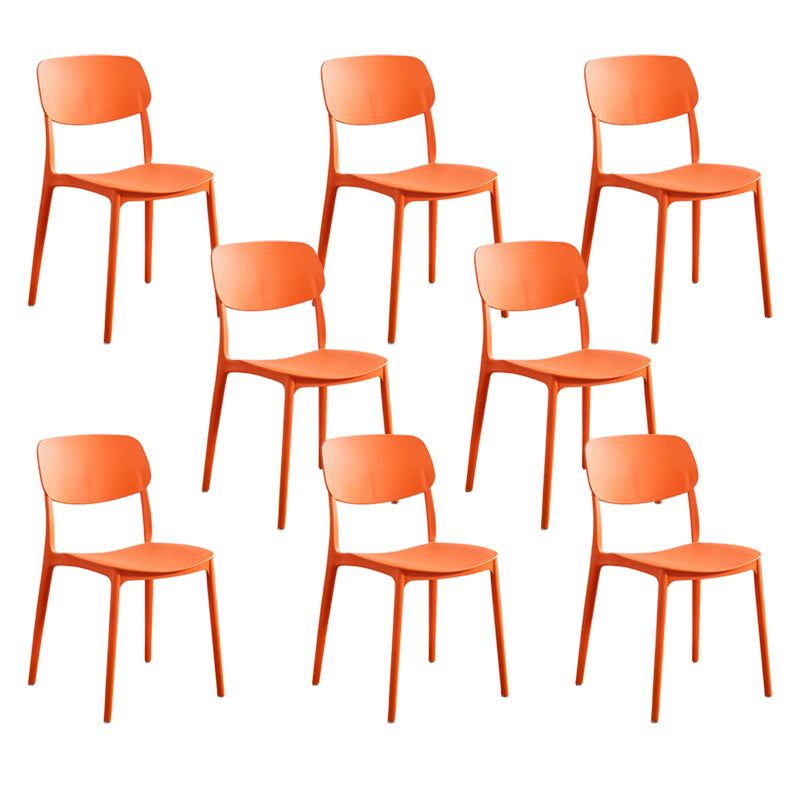 Dining Room Indoor Plastic Side Chair Stacking Open Back Chair