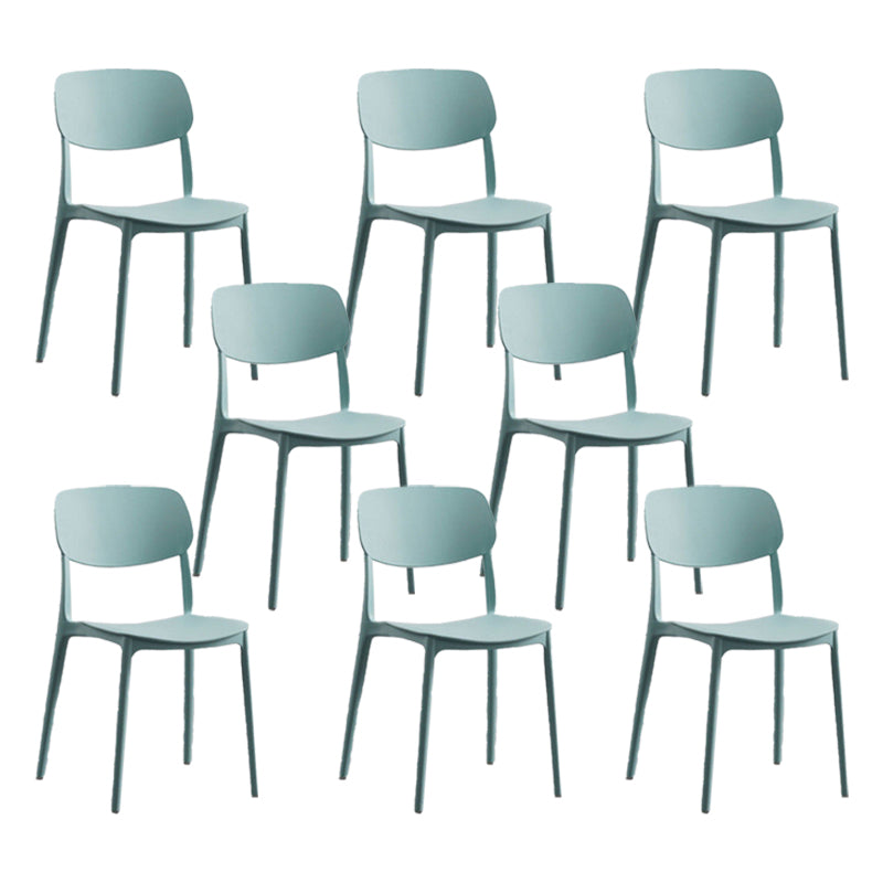 Dining Room Indoor Plastic Side Chair Stacking Open Back Chair