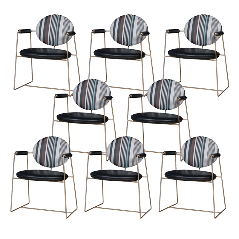 Indoor Glam Dining Chair King Louis Back Arm Chair with Upholstered