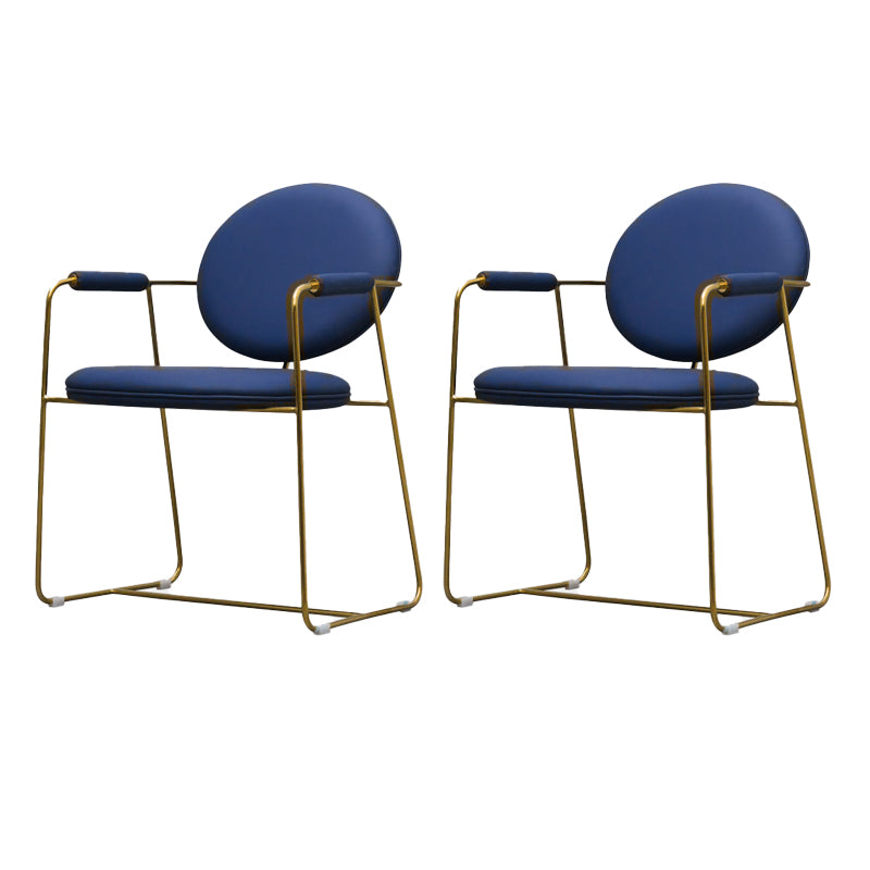 Indoor Glam Dining Chair King Louis Back Arm Chair with Upholstered