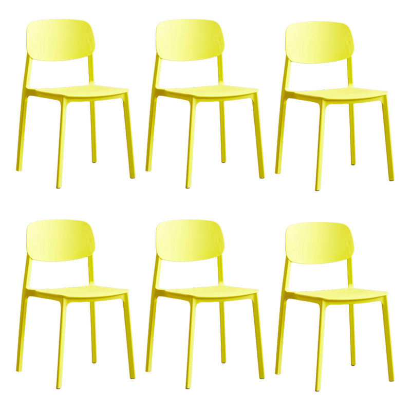 Home Dining Room Side Chair Low Back Plastic Stack Dining Chair